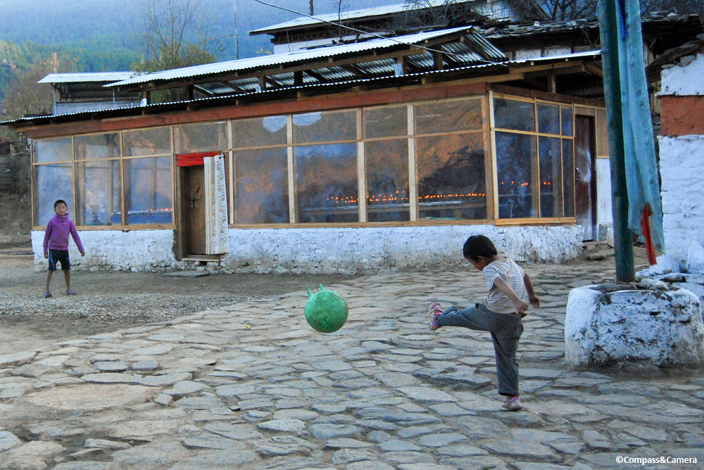 Kickball in Bhutan